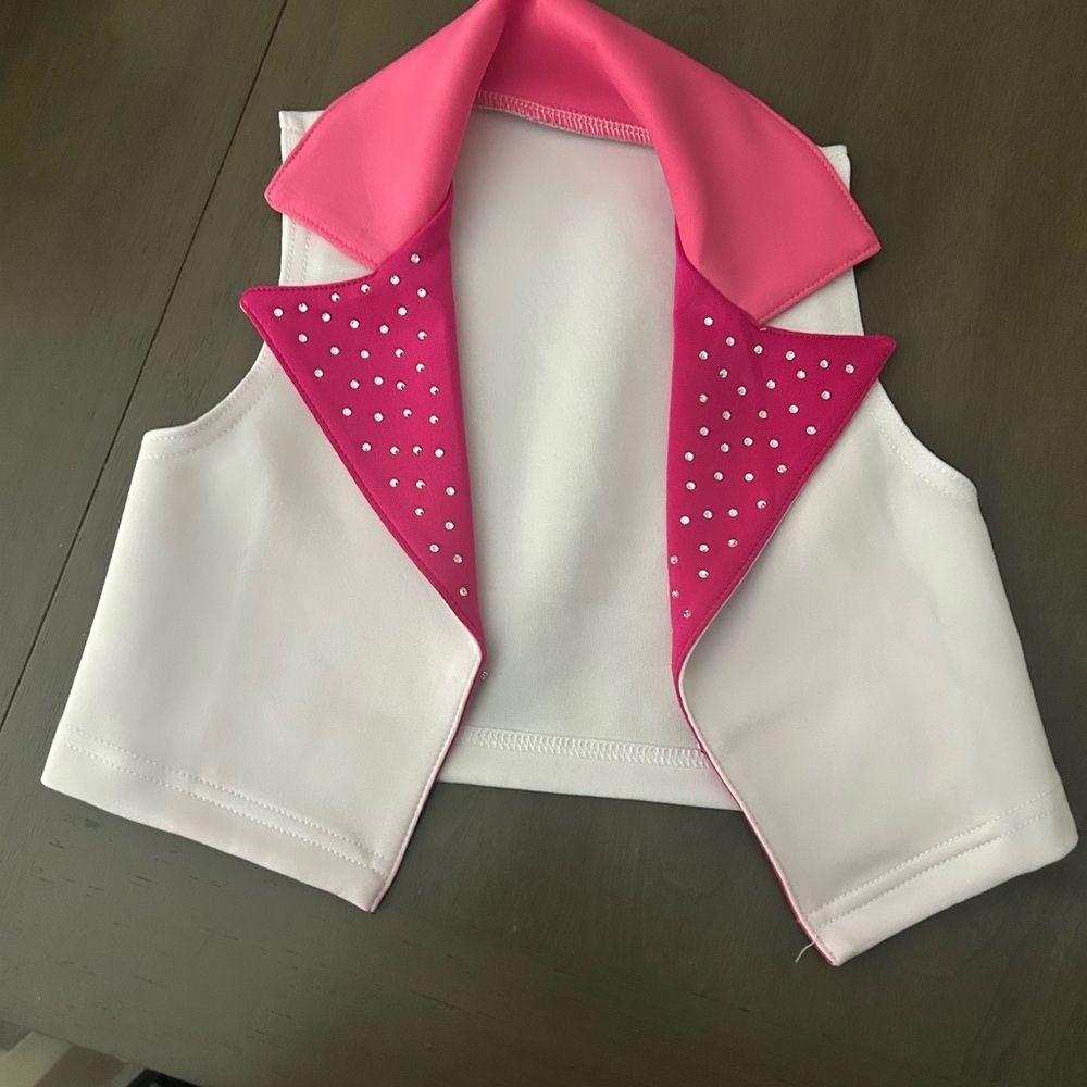 Weissman White Dancewear vest